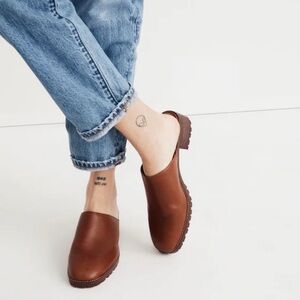 MADEWELL The Mindy Lugsole Mule in Genuine Leather. Size 7.5